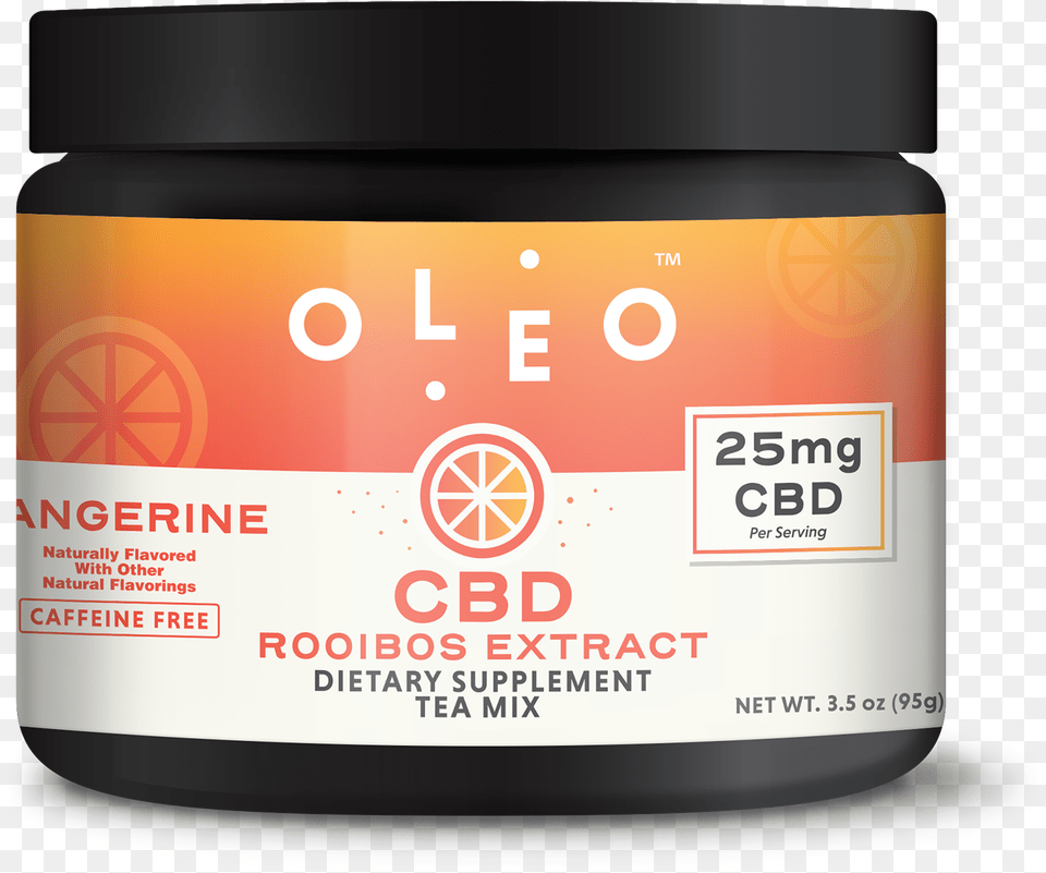 Oleo Tangerine Cd Infused Rooibos Tea Mix Cosmetics, Bottle, Can, Tin, Food Png Image