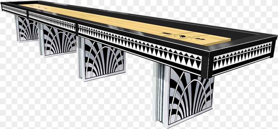 Olhausen Art Deco Shuffleboard Table Stock Art Deco Pool Table, Furniture, Bench, Desk Free Transparent Png