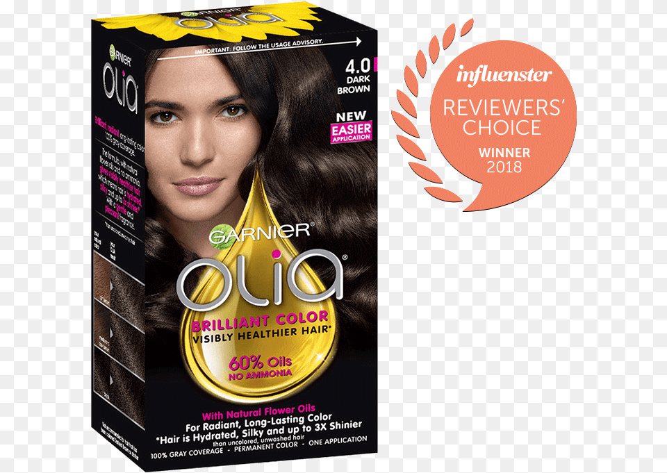 Olia Hair Color Dark Brown, Advertisement, Poster, Adult, Female Free Png
