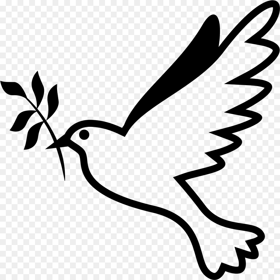 Olive Branch Clipart Download Bird Emoji Black And White, Gray Free Png