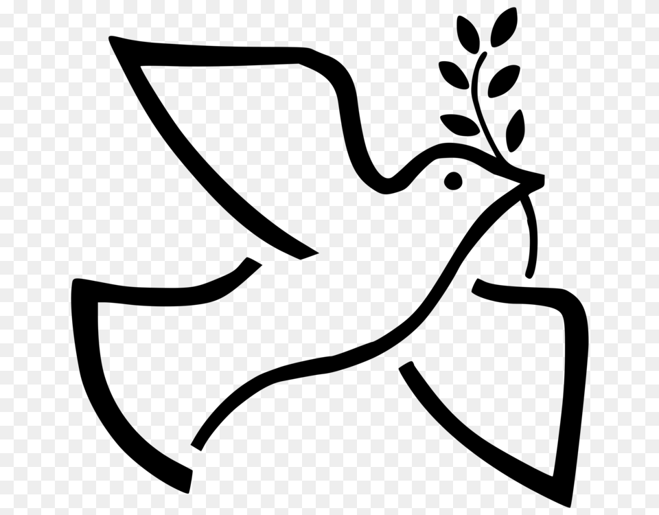 Olive Branch Doves As Symbols Peace Symbols Computer Icons, Gray Free Png