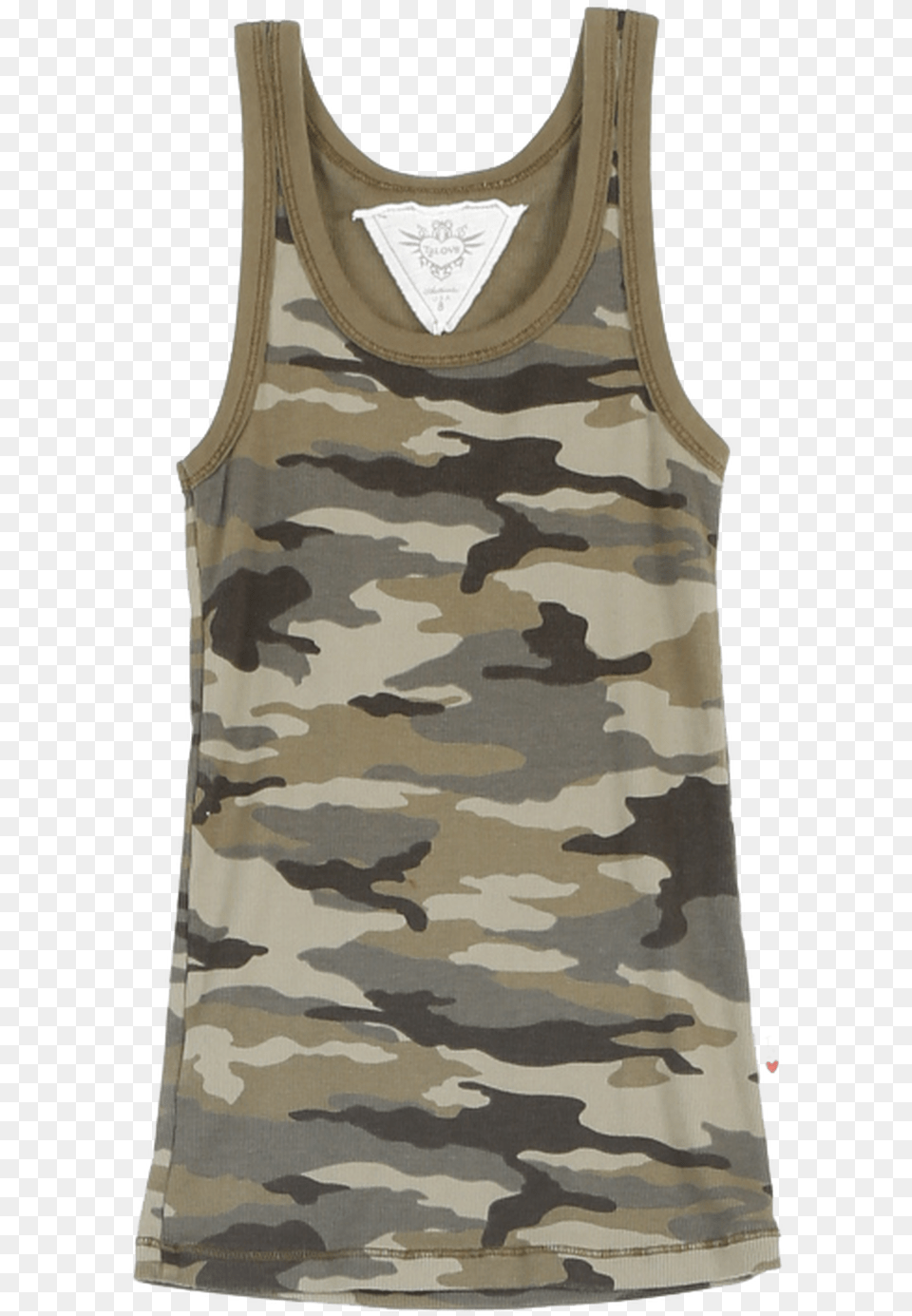 Olive Camo Print Modal Lycra Beater Tank Vest, Military, Military Uniform, Camouflage, Clothing Png