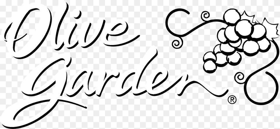 Olive Garden Logo Black And Ahite Olive Garden, Text, Calligraphy, Handwriting Png