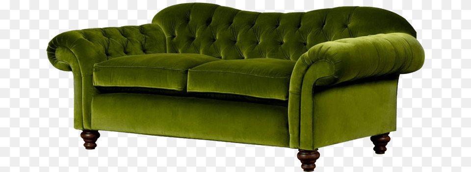 Olive Green Chesterfield Velvet, Couch, Furniture, Chair, Armchair Png