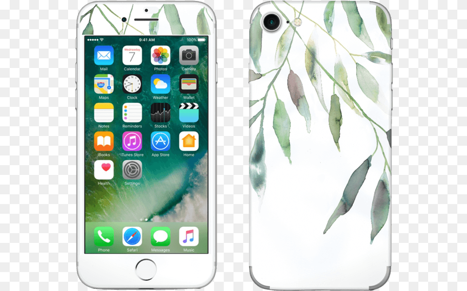 Olive Leaves Skin Iphone Comparacao Iphone 7 E, Electronics, Mobile Phone, Phone, Plant Free Png Download