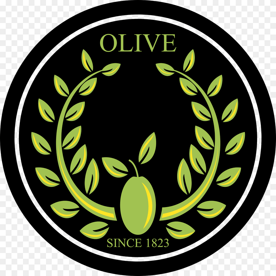 Olive Logo Clipart, Emblem, Symbol, Green, Plant Png