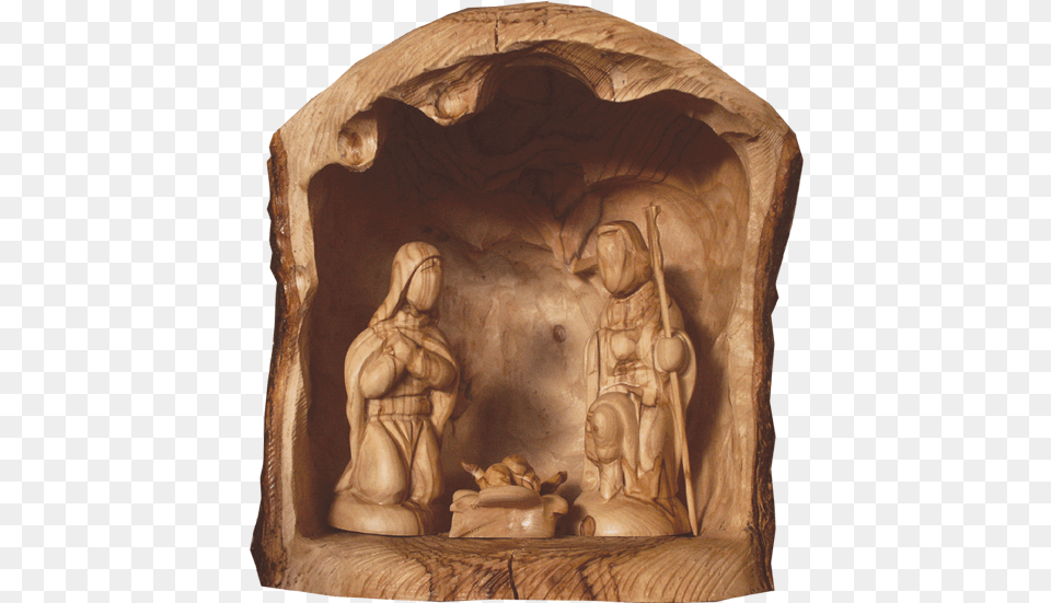 Olive Wood Joyful Nativity Set Carving, Archaeology, Building, Altar, Architecture Free Png