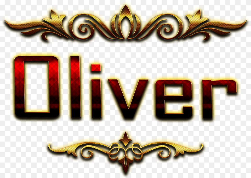 Oliver Decorative Name Hunter Name, Logo Free Transparent Png