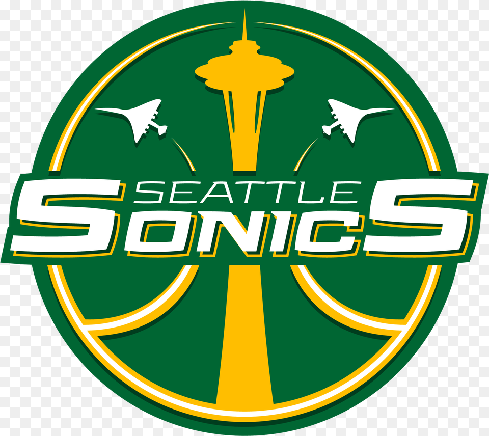 Oliver Graphs Seattle Supersonics Logo Transparent, Badge, Symbol Free Png