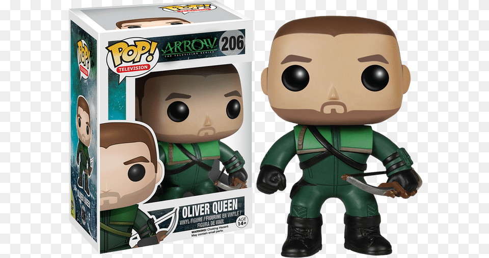 Oliver Queen Green Arrow Pop Vinyl Figurine Funko Pop Arrow Oliver, Toy, Person, Face, Head Free Png Download