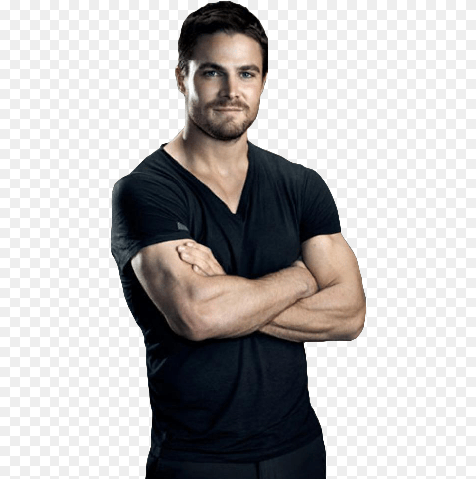 Oliver Queen Stephen Amell Arrow, T-shirt, Portrait, Photography, Clothing Free Png Download