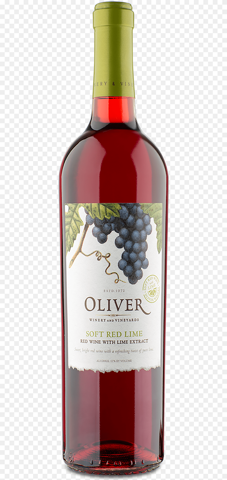 Oliver Soft Red Lime Sweet Red Wine Oliver Wine Soft Red Lime, Alcohol, Red Wine, Liquor, Beverage Png Image