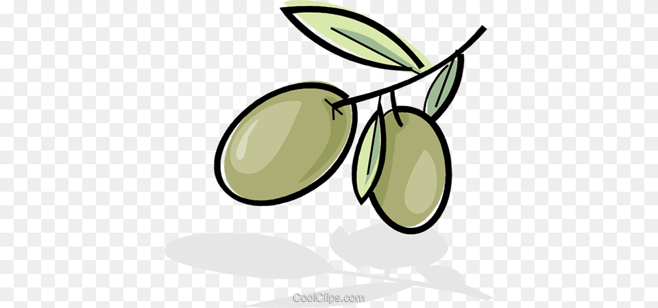 Olives On A Branch Royalty Vector Clip Art Illustration, Food, Fruit, Leaf, Plant Free Transparent Png