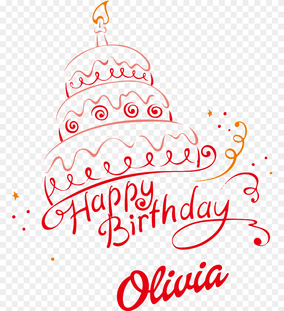 Olivia Happy Birthday Vector Cake Name Happy Birthday Anjali Cake, Text Free Png