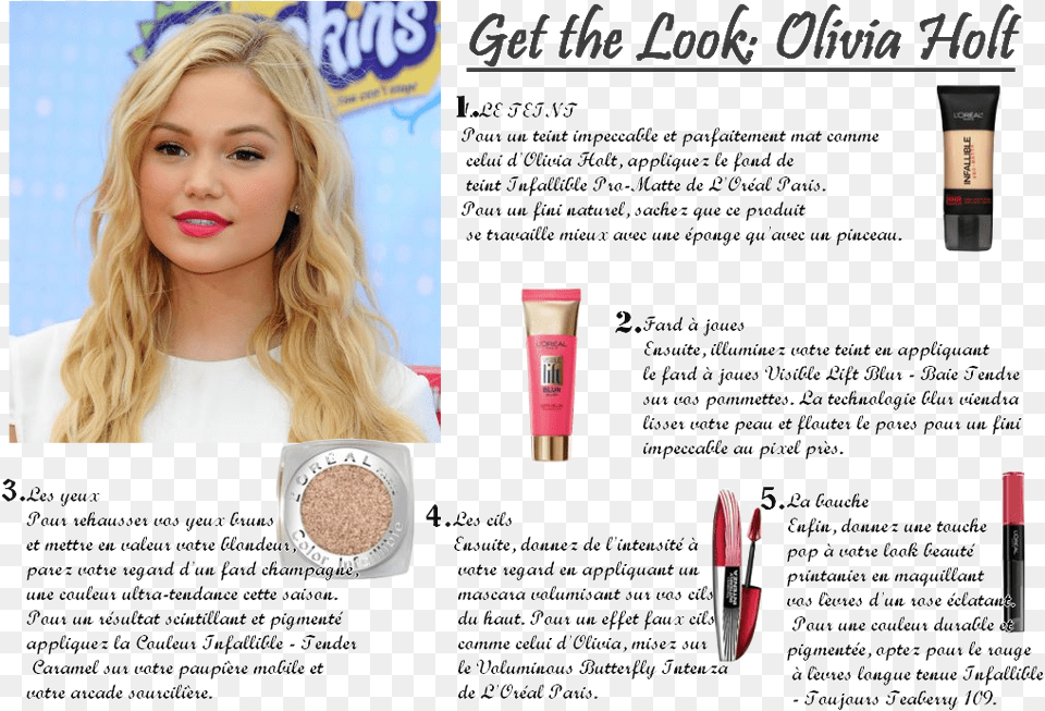 Olivia Holt, Person, Lipstick, Cosmetics, Face Free Transparent Png