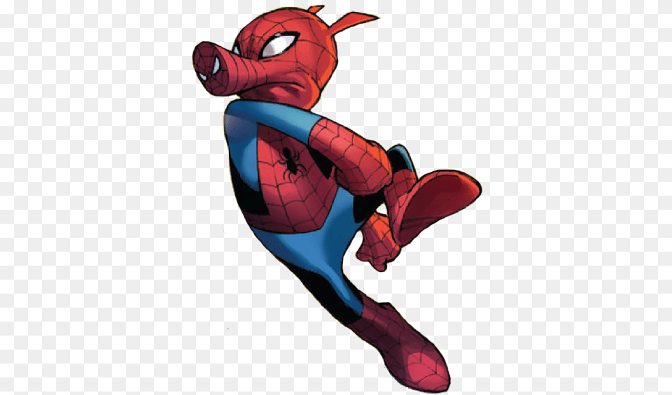 Olivier Coipel39s Art Convert For Me In Spider Verse Spider Pig, Cartoon, Book, Comics, Publication Free Png Download