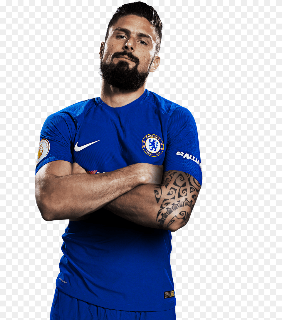 Olivier Giroud Has Scored His 1st Pl Goal For Chelsea Olivier Giroud Chelsea, Adult, Skin, Person, Man Png