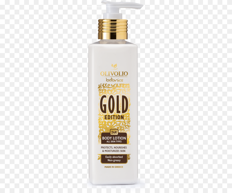 Olivolio Gold 24k Body Lotion 250 Ml 24k Gold Body Lotion, Bottle, Shaker, Cosmetics Png
