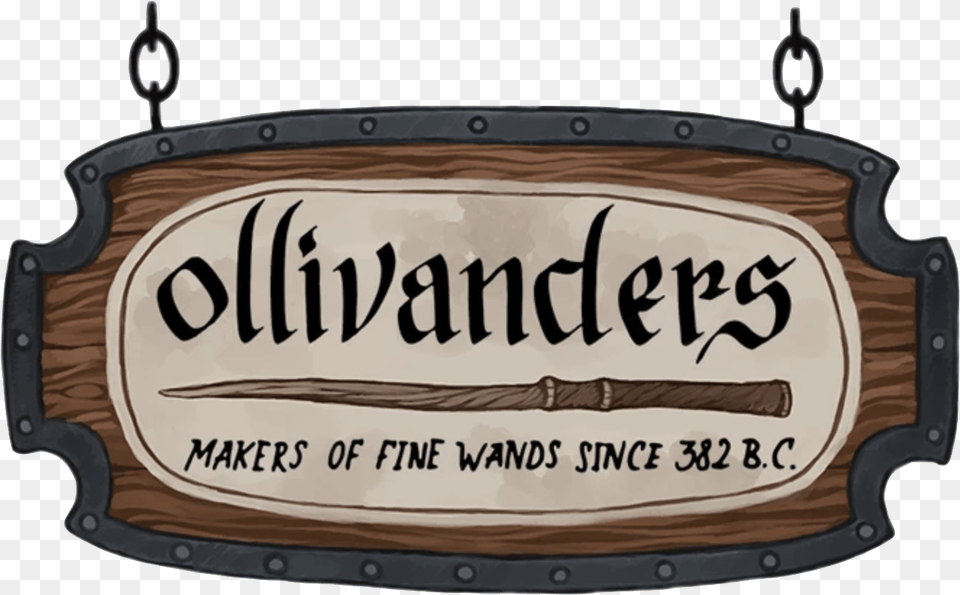 Ollivanders Signage, Accessories, Text Png Image