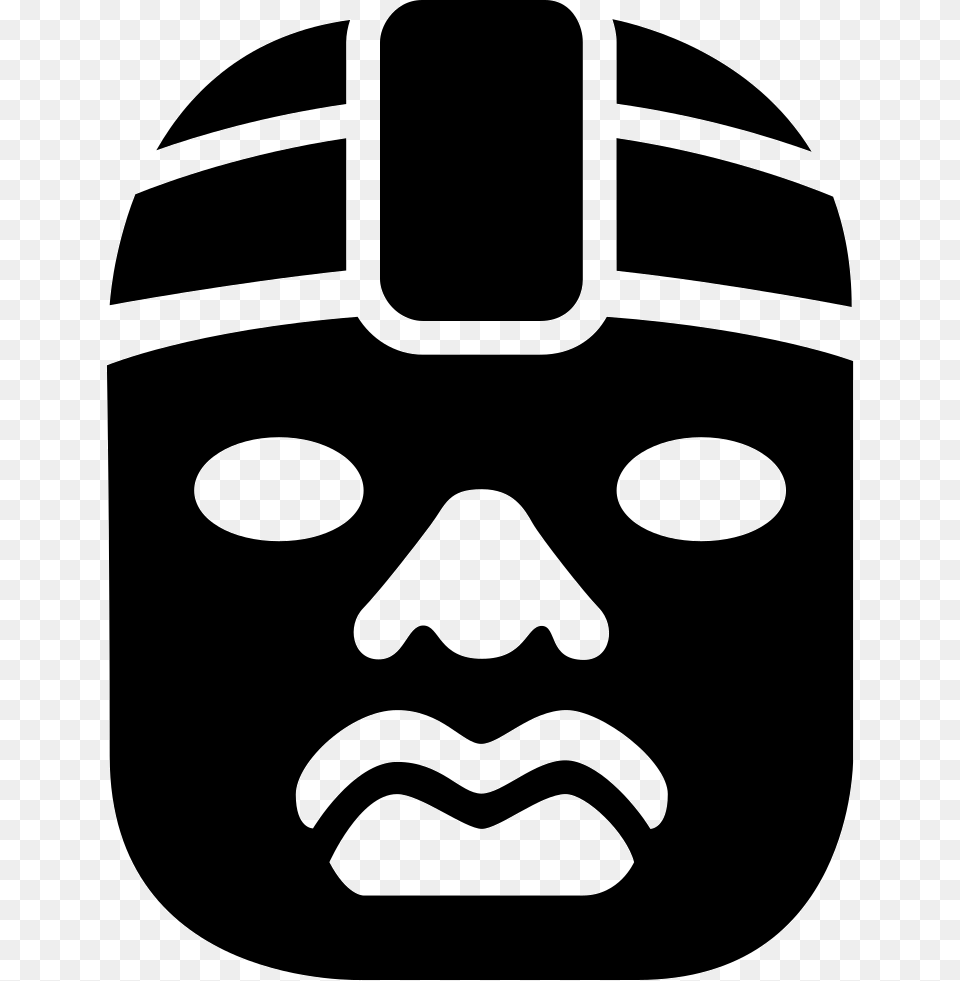 Olmeca Head Of Mexico Olmec Clipart, Stencil, Photography, Person Png Image