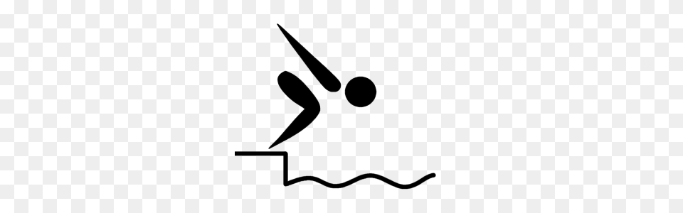 Olympic Pictogram Swimming, Gray Free Png Download