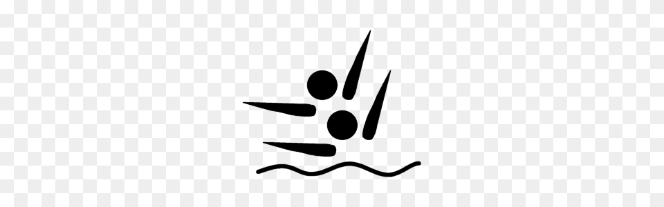 Olympic Pictogram Synchronized Swimming, Gray Free Transparent Png