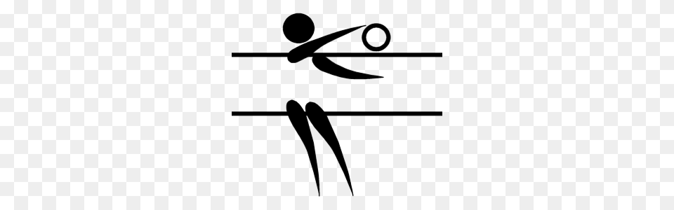 Olympic Pictogram Volleyball, Gray Free Transparent Png