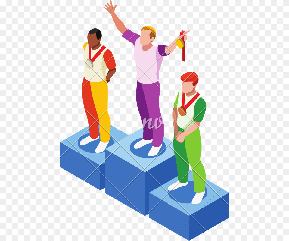 Olympic Podium Clipart Olympics Podium Vector, Person, Adult, Male, Man Free Transparent Png