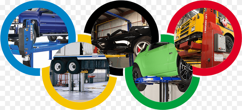 Olympic Rings, Wheel, Machine, Building, Factory Free Png Download