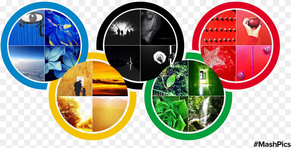 Olympic Rings Circle, Art, Collage, Sphere, Person Free Png Download