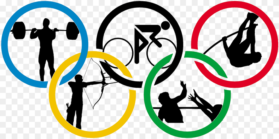 Olympic Rings Filled Populated With Athletes By Diema Olympic Games, Adult, Male, Man, Person Png Image