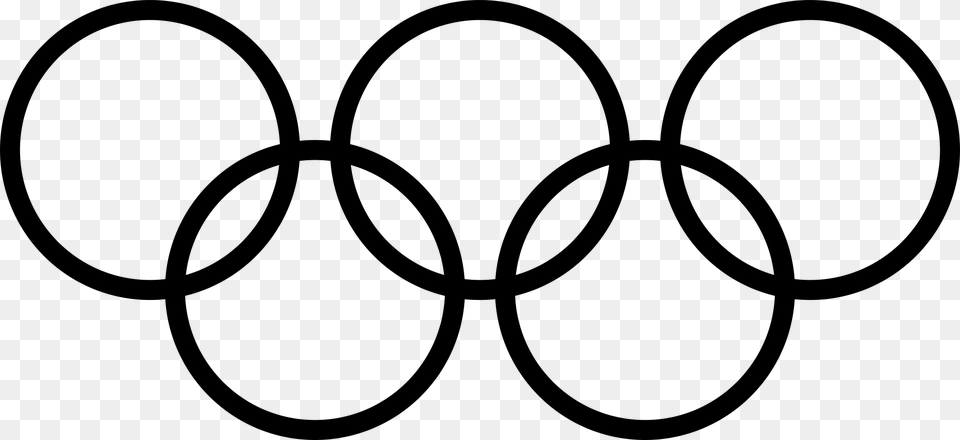 Olympic Rings Icon, Gray Png Image