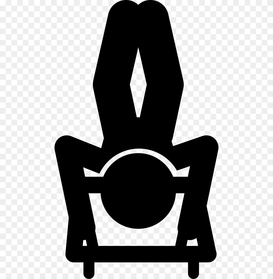 Olympic Skeleton Silhouette Chair, Stencil, Person, Sitting, Furniture Free Png Download