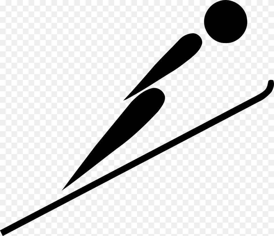 Olympic Ski Jumping Clipart, Gray Png Image