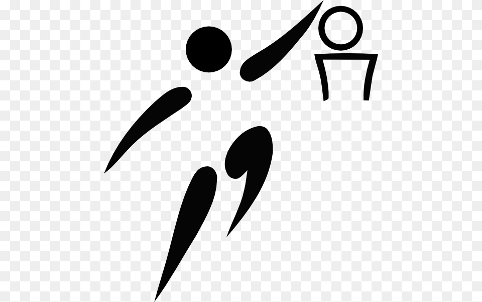 Olympic Sports Basketball Pictogram Clip Art For Web, Stencil Free Transparent Png