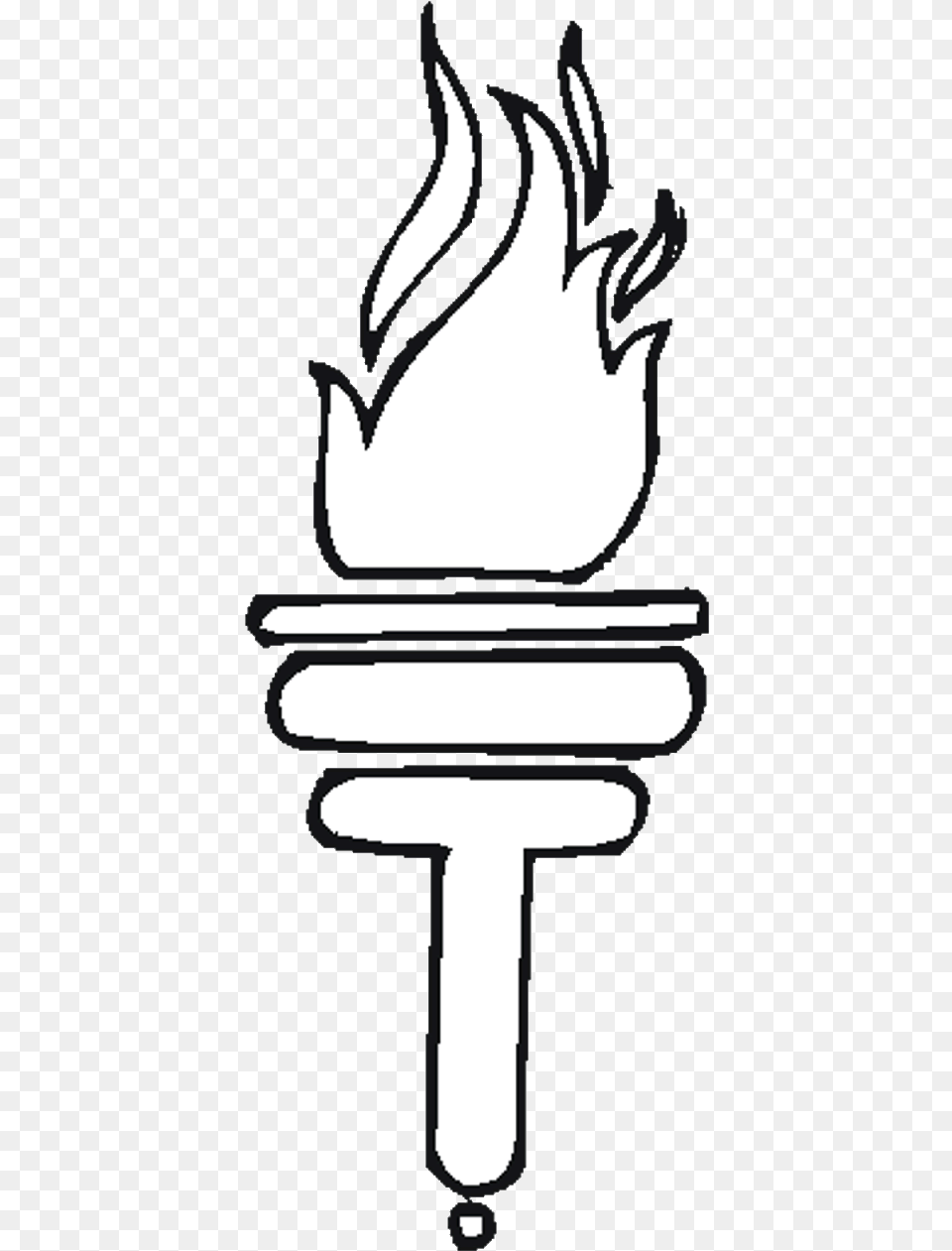 Olympic Torch Coloring Pages Olympic Torch Colour, Light, Stencil Free Png Download