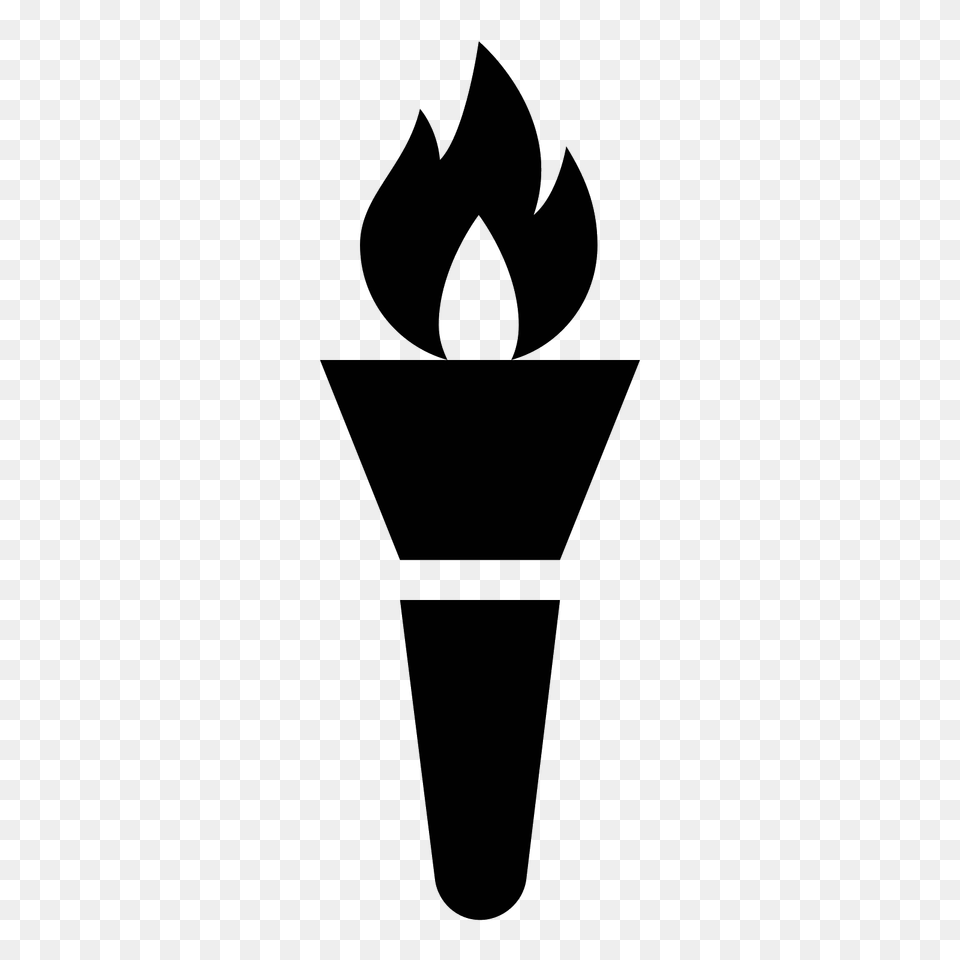 Olympic Torch Icon, Gray Free Png