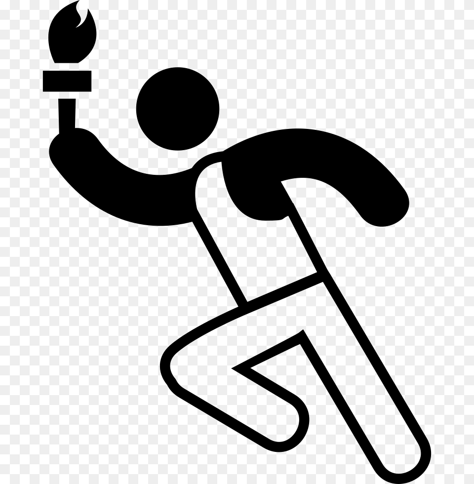 Olympic Torch Runner Icon, Stencil, Appliance, Blow Dryer, Device Png