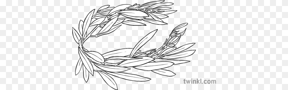 Olympic Wreath Black And White Illustration Twinkl Sketch, Art, Animal, Fish, Sea Life Free Transparent Png