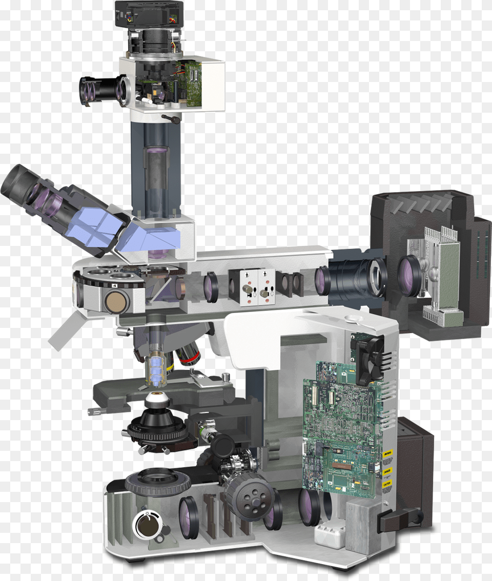 Olympus Bx51 Microscope Light Microscope Diagram, Machine, Wheel, Computer Hardware, Electronics Free Png Download