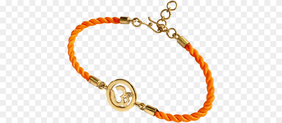 Om Bracelet On Nylon Thread With Gold Plated Adjustable Silver, Accessories, Jewelry, Necklace Free Transparent Png