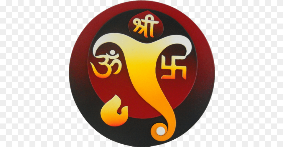 Om Shri Swastik Wall Hanging Circle, Badge, Logo, Symbol, Emblem Free Png