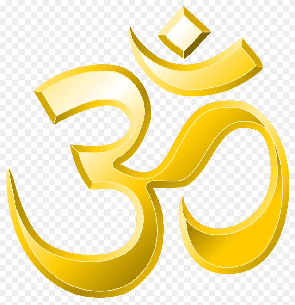 Om Symbol Clip Art Gold Om, Text, Number, Device, Grass Free Png Download