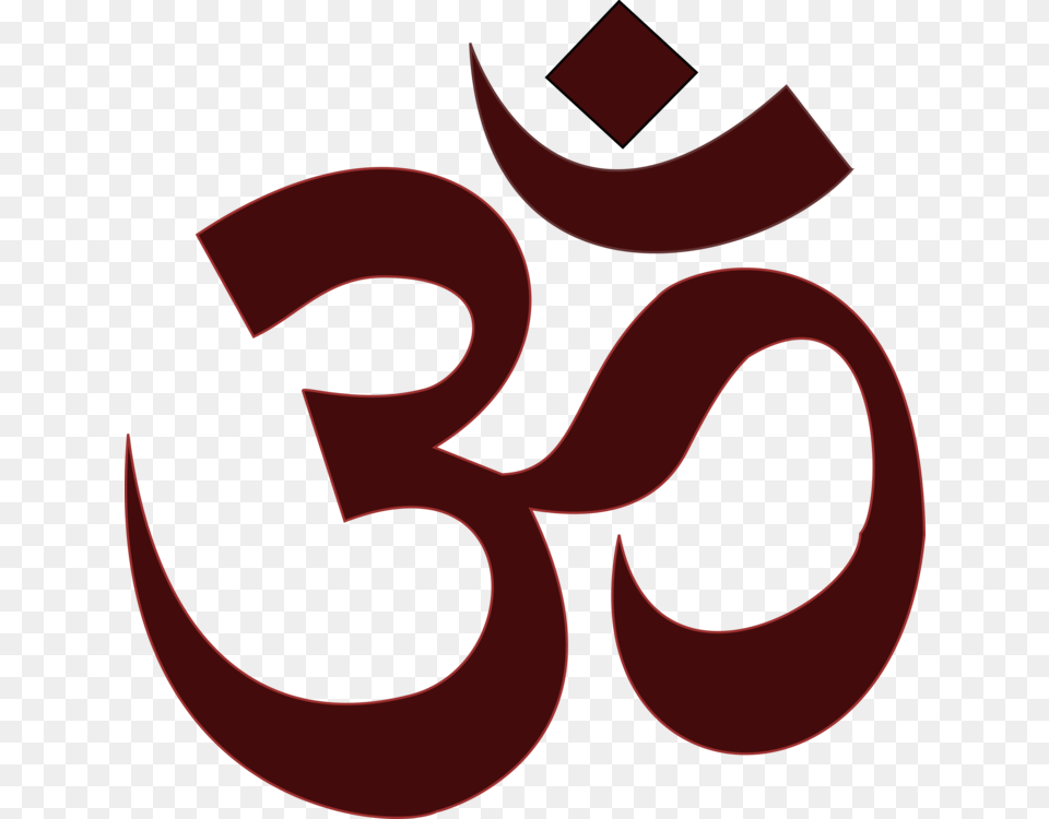 Om Symbol Ganesha Hinduism Meditation, Alphabet, Ampersand, Text, Maroon Png Image