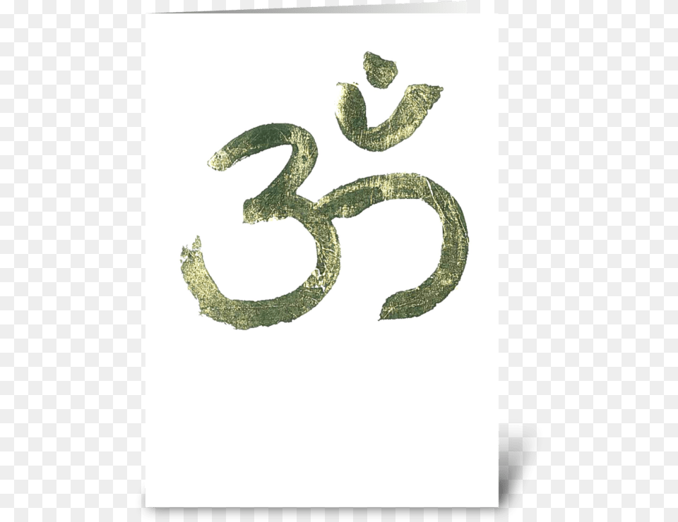 Om Symbol Greeting Card Calligraphy, Text, Number, Animal, Reptile Png