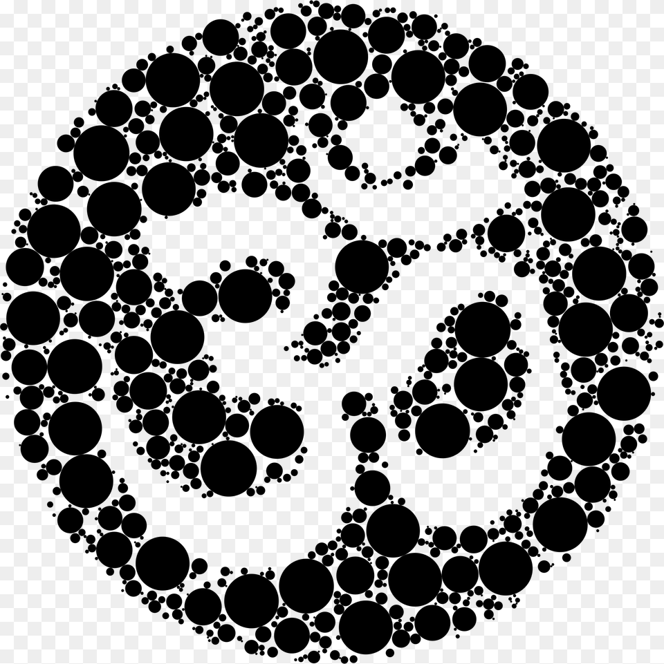 Om Symbol Negative Space Circles Clip Arts Om Sign Line Art, Gray Free Transparent Png