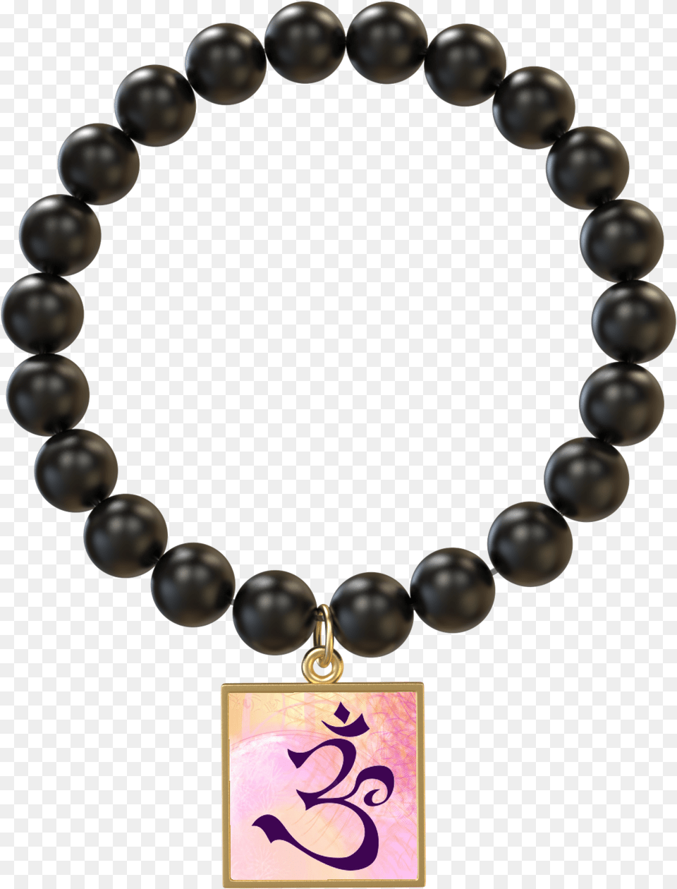 Om Symbol Onyx Gold Bracelet Armband Tous, Accessories, Jewelry, Necklace, Bead Free Png Download