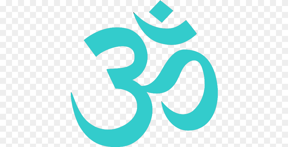 Om Teal Sized Hindu Religious Symbols, Symbol, Alphabet, Ampersand, Text Free Png Download
