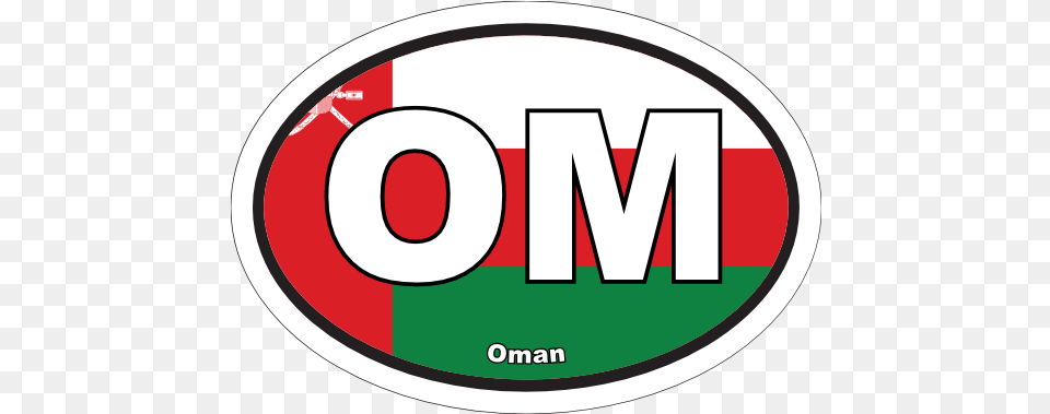Oman Flag Oval Sticker Circle, Logo, Disk Png Image
