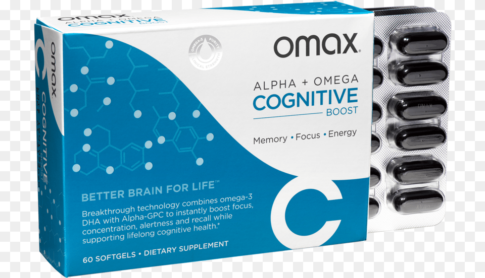 Omax Cognitive Boost, Medication Free Png